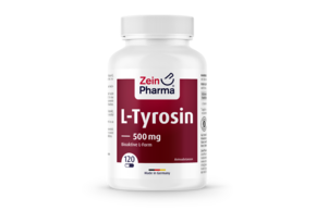 Sie sehen eine Packung Zeinpharma L-Tyrosin Kapseln, Produktbild: 01 Zeinpharma L-Tyrosin Kapseln, A-Nr.: 3956710 - 01