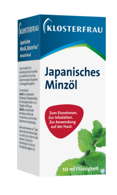 Sie sehen eine Packung Klosterfrau Japanisches Minzöl, Produktbild: 01 Klosterfrau Japanisches Minzöl, A-Nr.: 1256776 - 01