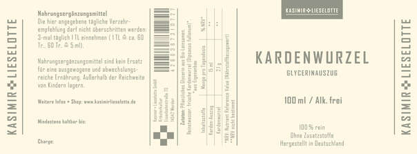 Kasimir und Lieselotte Karde Liquid alkoholfrei, A-Nr.: 5176815 - 03