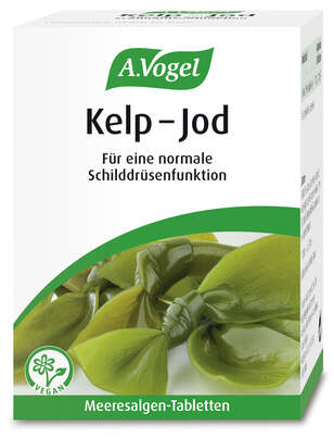 Sie sehen eine Packung A.Vogel Kelp – Jod Meeresalgen-Tabletten vegan, Produktbild: 01 A.Vogel Kelp – Jod Meeresalgen-Tabletten vegan, A-Nr.: 4089735 - 01