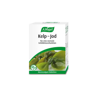 Sie sehen eine Packung A.Vogel Kelp – Jod Meeresalgen-Tabletten vegan, Produktbild: 02 A.Vogel Kelp – Jod Meeresalgen-Tabletten vegan, A-Nr.: 4089735 - 02