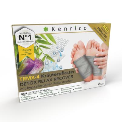 Sie sehen eine Packung TRMX-4 Kräuterpflaster DETOX RELAX RECOVER, Produktbild: 01 TRMX-4 Kräuterpflaster DETOX RELAX RECOVER, A-Nr.: 5358568 - 01