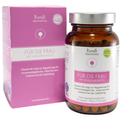 Sie sehen eine Packung Kapseln Für die Frau mit Kinderwunsch, Produktbild: 01 Kapseln Für die Frau mit Kinderwunsch, A-Nr.: 4488889 - 01