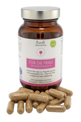 Sie sehen eine Packung Kapseln Für die Frau mit Kinderwunsch, Produktbild: 02 Kapseln Für die Frau mit Kinderwunsch, A-Nr.: 4488889 - 02