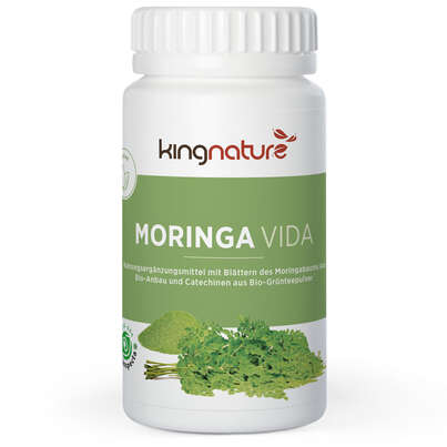 Sie sehen eine Packung Kingnature Moringa Vida, Produktbild: 01 Kingnature Moringa Vida, A-Nr.: 4596461 - 01