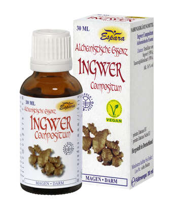 Sie sehen eine Packung Espara Ingwer Compositum Alchemistische Essenz, Produktbild: 02 Espara Ingwer Compositum Alchemistische Essenz, A-Nr.: 4040060 - 02