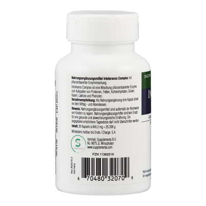 Sie sehen eine Packung Supplementa Intolerance Complex™ Kapseln, Produktbild: 03 Supplementa Intolerance Complex™ Kapseln, A-Nr.: 5395546 - 03