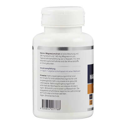 Sie sehen eine Packung Supplementa Kalium-/ Magnesiumcitrat Kapseln, Produktbild: 03 Supplementa Kalium-/ Magnesiumcitrat Kapseln, A-Nr.: 5596813 - 03