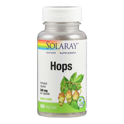 Sie sehen eine Packung Supplementa Hopfen Kapseln, Produktbild: 01 Supplementa Hopfen Kapseln, A-Nr.: 5573901 - 01