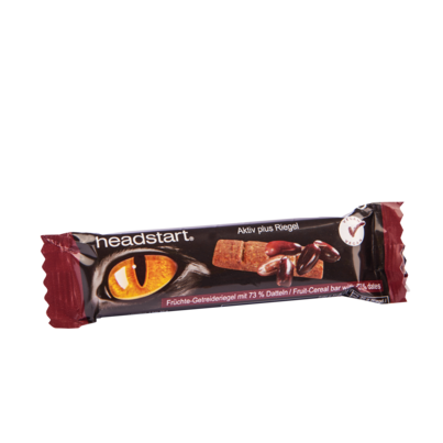 Sie sehen eine Packung headstart "Aktiv plus Riegel" Dattel, Produktbild: 01 headstart "Aktiv plus Riegel" Dattel, A-Nr.: 4003550 - 01