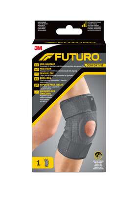 Sie sehen eine Packung FUTURO™ ComfortFit Knie-Bandage 04039, Anpassbar (27.9 - 55.9 cm), Produktbild: 01 FUTURO™ ComfortFit Knie-Bandage 04039, Anpassbar (27.9 - 55.9 cm), A-Nr.: 5684078 - 01