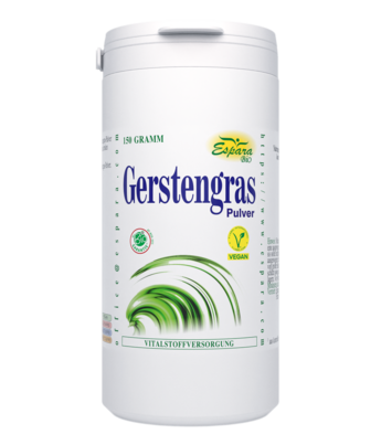 Sie sehen eine Packung Espara Gerstengras Pulver Bio, Produktbild: 01 Espara Gerstengras Pulver Bio, A-Nr.: 4759472 - 01
