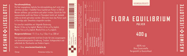 Sie sehen eine Packung Kasimir + Lieselotte Flora Equilibrium Pulver 400 g, Produktbild: 02 Kasimir + Lieselotte Flora Equilibrium Pulver 400 g, A-Nr.: 5176614 - 02