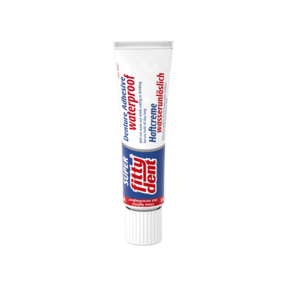 Sie sehen eine Packung fittydent Super Haftcreme 40g, Produktbild: 04 fittydent Super Haftcreme 40g, A-Nr.: 0772808 - 04