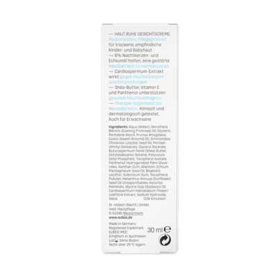 Sie sehen eine Packung Eubos Haut Ruhe Gesichtscreme 30 ml, Produktbild: 05 Eubos Haut Ruhe Gesichtscreme 30 ml, A-Nr.: 3693972 - 05