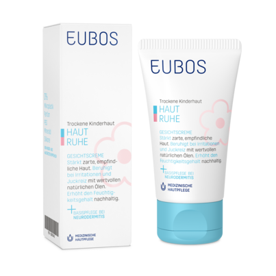 Sie sehen eine Packung Eubos Haut Ruhe Gesichtscreme 30 ml, Produktbild: 06 Eubos Haut Ruhe Gesichtscreme 30 ml, A-Nr.: 3693972 - 06