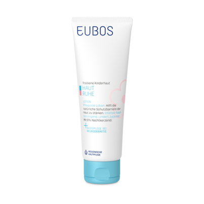 Sie sehen eine Packung Eubos Haut Ruhe Lotion 125 ml, Produktbild: 01 Eubos Haut Ruhe Lotion 125 ml, A-Nr.: 3693989 - 01