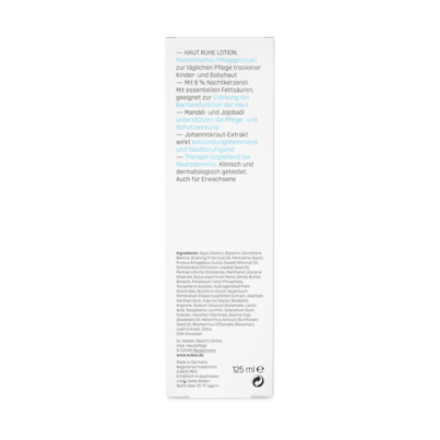 Sie sehen eine Packung Eubos Haut Ruhe Lotion 125 ml, Produktbild: 05 Eubos Haut Ruhe Lotion 125 ml, A-Nr.: 3693989 - 05