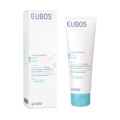 Sie sehen eine Packung Eubos Haut Ruhe Lotion 125 ml, Produktbild: 06 Eubos Haut Ruhe Lotion 125 ml, A-Nr.: 3693989 - 06