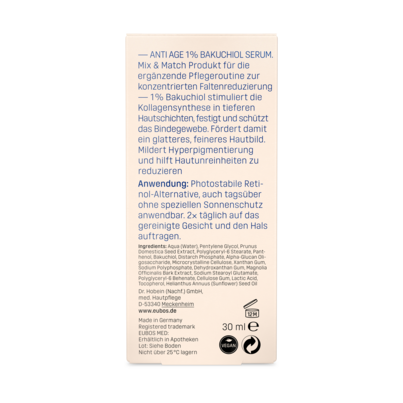 Sie sehen eine Packung Eubos Bakuchiol Serum 30ml, Produktbild: 03 Eubos Bakuchiol Serum 30ml, A-Nr.: 5747637 - 03