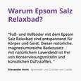 Sie sehen eine Packung Epsom Salz Relaxbad, Produktbild: 02 Epsom Salz Relaxbad, A-Nr.: 4615951 - 02