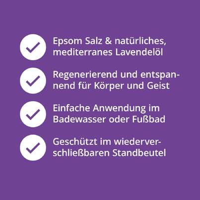 Sie sehen eine Packung Epsom Salz Relaxbad, Produktbild: 03 Epsom Salz Relaxbad, A-Nr.: 4615951 - 03