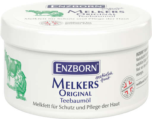 Sie sehen eine Packung Enzborn Melkfett EXTRA mit Teebaumöl, Produktbild: 01 Enzborn Melkfett EXTRA mit Teebaumöl, A-Nr.: 2246751 - 01
