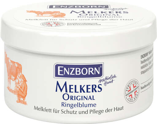 Sie sehen eine Packung Enzborn Melkfett EXTRA mit Ringelblume, Produktbild: 01 Enzborn Melkfett EXTRA mit Ringelblume, A-Nr.: 2246745 - 01