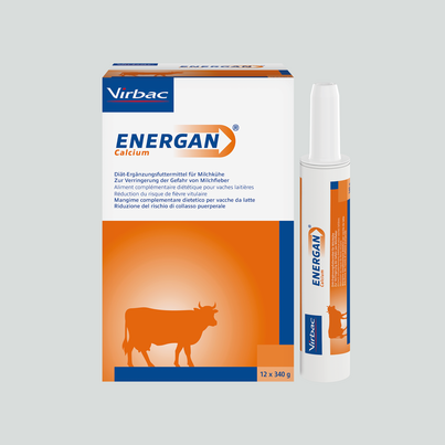 Sie sehen eine Packung Energan Calcium für Milchkühe, Produktbild: 02 Energan Calcium für Milchkühe, A-Nr.: 3003364 - 02