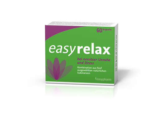 Sie sehen eine Packung easyrelax Kapseln, Produktbild: 01 easyrelax Kapseln, A-Nr.: 5163273 - 01