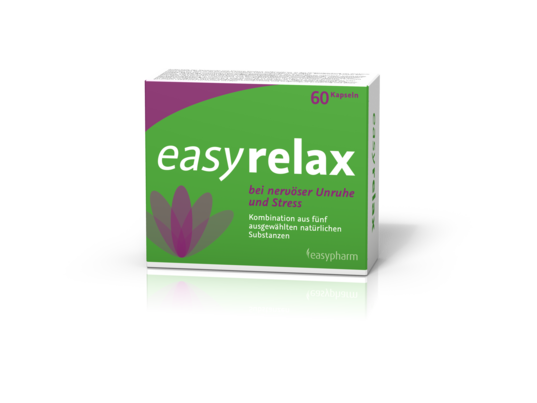 Sie sehen eine Packung easyrelax Kapseln, Produktbild: 02 easyrelax Kapseln, A-Nr.: 5163273 - 02