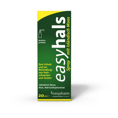 Sie sehen eine Packung easyhals Spray mit Isländisch Moos, Produktbild: 03 easyhals Spray mit Isländisch Moos, A-Nr.: 5419293 - 03