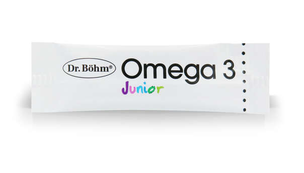 Sie sehen eine Packung Dr. Böhm Junior Omega 3 Sticks, Produktbild: 04 Dr. Böhm Junior Omega 3 Sticks, A-Nr.: 4143357 - 04