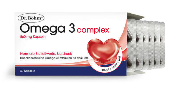 Sie sehen eine Packung Dr. Böhm Omega 3 complex, Produktbild: 02 Dr. Böhm Omega 3 complex, A-Nr.: 4733573 - 02
