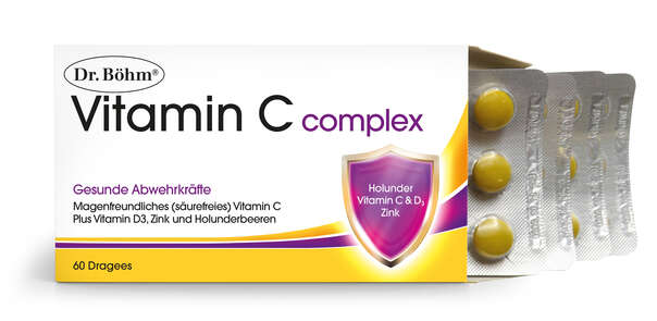 Sie sehen eine Packung Dr. Böhm Vitamin C complex, Produktbild: 02 Dr. Böhm Vitamin C complex, A-Nr.: 3818155 - 02