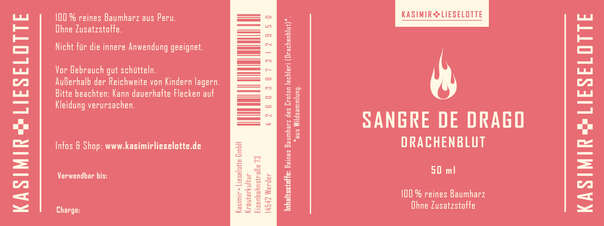 Kasimir + Lieselotte Sangre de Drago 50 ml, A-Nr.: 5426672 - 02