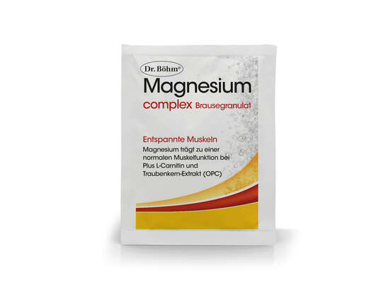 Sie sehen eine Packung Dr. Böhm Magnesium complex Brausegranulat, Produktbild: 04 Dr. Böhm Magnesium complex Brausegranulat, A-Nr.: 4846099 - 04