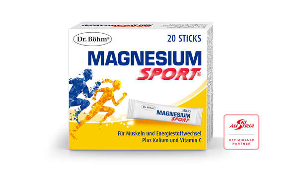 Sie sehen eine Packung Dr. Böhm Magnesium Sport Sticks, Produktbild: 01 Dr. Böhm Magnesium Sport Sticks, A-Nr.: 3979504 - 01