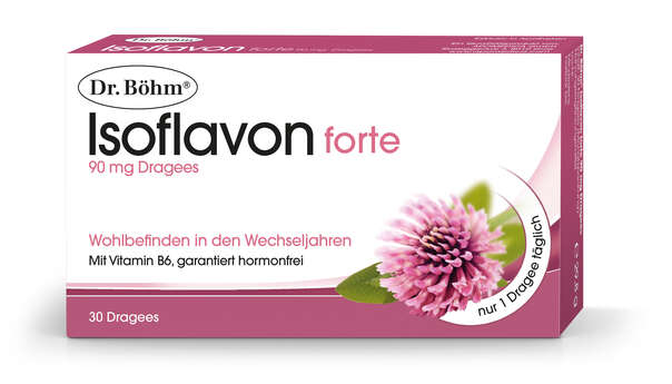 Sie sehen eine Packung Dr. Böhm Isoflavon forte, Produktbild: 01 Dr. Böhm Isoflavon forte, A-Nr.: 2774467 - 01
