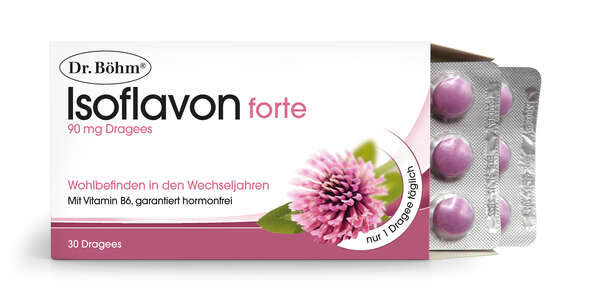 Sie sehen eine Packung Dr. Böhm Isoflavon forte, Produktbild: 02 Dr. Böhm Isoflavon forte, A-Nr.: 2774467 - 02