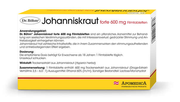 Sie sehen eine Packung Dr. Böhm Johanniskraut forte, Produktbild: 03 Dr. Böhm Johanniskraut forte, A-Nr.: 4201190 - 03