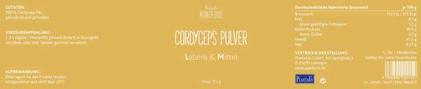 Sie sehen eine Packung Cordyceps Pulver 170g, Produktbild: 02 Cordyceps Pulver 170g, A-Nr.: 4546948 - 02