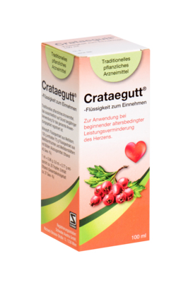 Sie sehen eine Packung Crataegutt® Flüssigkeit zum Einnehmen, Produktbild: 01 Crataegutt® Flüssigkeit zum Einnehmen, A-Nr.: 4210289 - 01