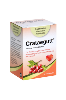Sie sehen eine Packung Crataegutt® 450mg - Filmtabletten, Produktbild: 01 Crataegutt® 450mg - Filmtabletten, A-Nr.: 4215660 - 01