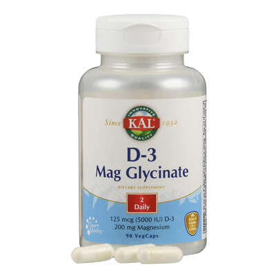 Sie sehen eine Packung Supplementa D-3 Mag Glycinate Kapseln, Produktbild: 04 Supplementa D-3 Mag Glycinate Kapseln, A-Nr.: 5597652 - 04