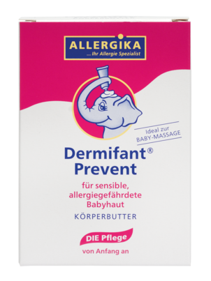 Sie sehen eine Packung Dermifant® Prevent Körperbutter 10 x 10ml, Produktbild: 01 Dermifant® Prevent Körperbutter 10 x 10ml, A-Nr.: 5585985 - 01