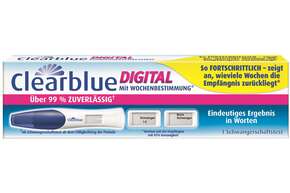 Sie sehen eine Packung Clearblue DIGITAL Schwangerschaftstest, Produktbild: 01 Clearblue DIGITAL Schwangerschaftstest, A-Nr.: 3256148 - 01