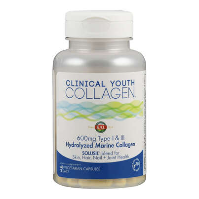Sie sehen eine Packung Supplementa Clicial Youth Collagen KAL Kapseln, Produktbild: 01 Supplementa Clicial Youth Collagen KAL Kapseln, A-Nr.: 5598812 - 01
