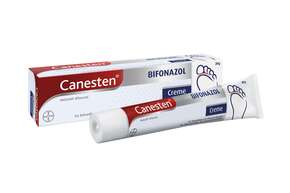 Sie sehen eine Packung Canesten® Bifonazol Creme (20g), Produktbild: 01 Canesten® Bifonazol Creme (20g), A-Nr.: 2462348 - 01