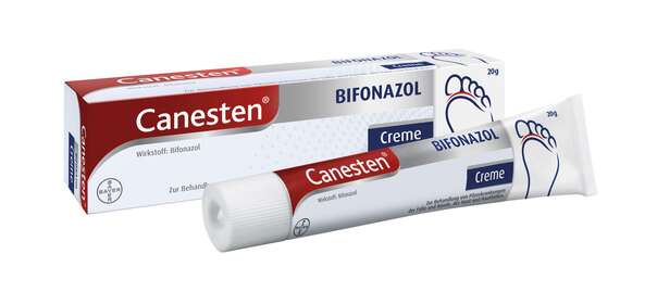 Sie sehen eine Packung Canesten® Bifonazol Creme (20g), Produktbild: 01 Canesten® Bifonazol Creme (20g), A-Nr.: 2462348 - 01